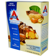 Atkins, Caramel Chocolate Nut Roll Bar, 5 Bars, 1.55 oz (44 g) Each