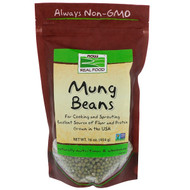 3 PACK of NOW Real Food Mung Beans -- 16 oz