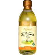 3 PACK OF Spectrum Naturals, Organic Safflower Oil, High Heat, 16 fl oz (473 ml)