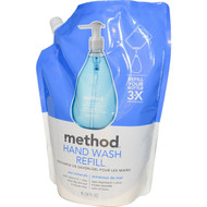 3 PACK of Method Gel Hand Wash Refill Sea Minerals -- 34 fl oz