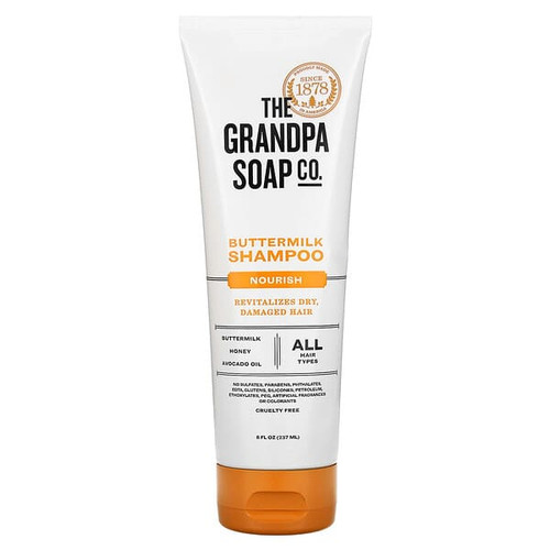 <img alt="The Grandpa Soap Co., Buttermilk Shampoo, Nourish, All Hair Types, 8 fl oz (237 ml)" title="The Grandpa Soap Co., Buttermilk Shampoo, Nourish, All Hair Types, 8 fl oz (237 ml),010486008544"