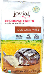 3 PACK of Jovial 100% Organic Einkorn Whole Wheat Flour -- 32 oz
