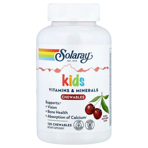 <img alt="Solaray, Kids, Vitamins & Minerals Chewable, Natural Black Cherry, 120 Chewables" title="Solaray, Kids, Vitamins & Minerals Chewable, Natural Black Cherry, 120 Chewables,076280047974"