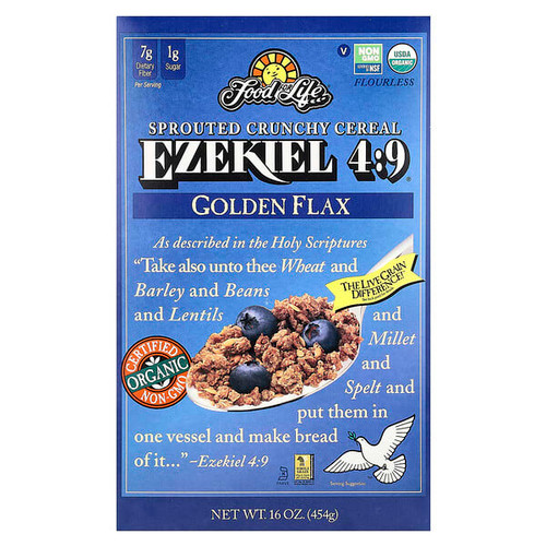 <img alt="Food For Life, Ezekiel 4-9 Sprouted Crunchy Cereal, Golden Flax, 16 oz (454 g)" title="Food For Life, Ezekiel 4-9 Sprouted Crunchy Cereal, Golden Flax, 16 oz (454 g),073472002568"