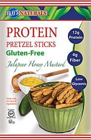 3 PACK of Kays Naturals Protein Pretzel Sticks Jalapeno Honey Mustard -- 6 Bags