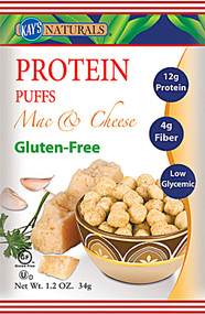 3 PACK of Kays Naturals Protein Puffs Gluten Free Mac and Cheese -- 6 Bags