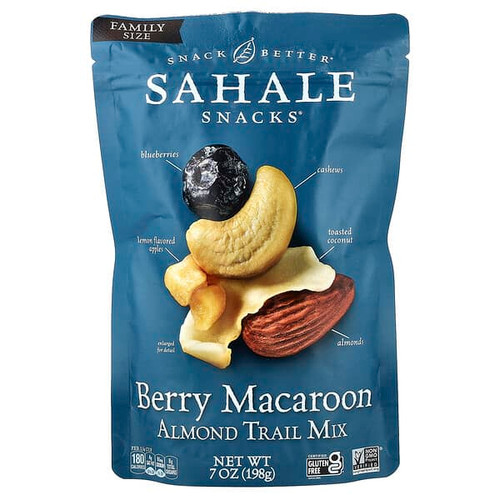<img alt="Sahale Snacks, Almond Trail Mix, Berry Macaroon, 7 oz (198 g)" title="Sahale Snacks, Almond Trail Mix, Berry Macaroon, 7 oz (198 g),893869003578"