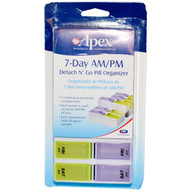 3 PACK of Apex, 7-Day AM/PM Detach N' Go, 1 Pill Organizer