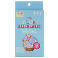 ColorKitchen, Party, Colors From Nature, Blue Frosting Color & Rainbow Sprinkles, 1.33 oz (37.74 g)