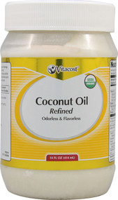 3 PACK of Vitaco Organic Coconut Oil Refined Odorless & Flavorless -- 14 fl oz