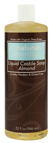 3 PACK of Glonaturals Essentials Collection Almond Liquid Castile Soap -- 32 fl oz (946 mL)