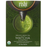 Rishi Tea, Organic Green Tea, Matcha Gyokuro, 15 Tea Bags, 1.48 oz (42 g)