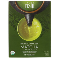 Rishi Tea, Organic Green Tea, Matcha Ginger Buzz, 15 Tea Bags, 1.59 oz (45 g)