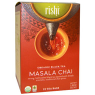 3 PACK of Rishi Tea Organic Black Tea Masala Chai -- 15 Tea Bags