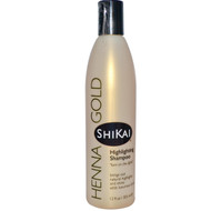 3 PACK of Shikai Henna Gold Highlighting Shampoo -- 12 fl oz