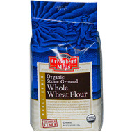 Arrowhead Mills, Whole Grain, Organic Stone Ground Whole Wheat Flour, 80 oz (5 lb) 2.27 kg