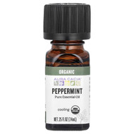 <img alt="Aura Cacia, Organic Pure Essential Oil, Peppermint, 0.25 fl oz (7.4 ml)" title="Aura Cacia, Organic Pure Essential Oil, Peppermint, 0.25 fl oz (7.4 ml),051381908034"
