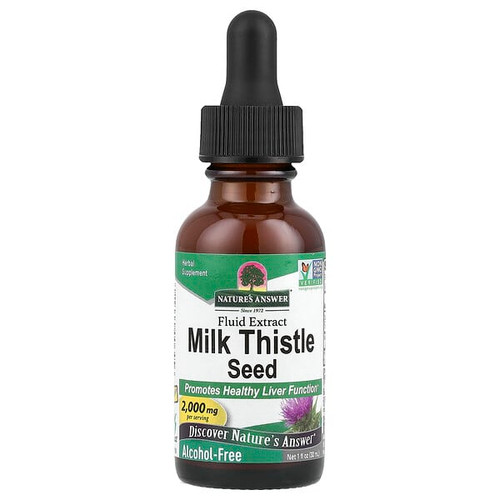 <img alt="Natures Answer, Milk Thistle Seed, Fluid Extract, Alcohol-Free, 2,000 mg, 1 fl oz (30 ml)" title="Natures Answer, Milk Thistle Seed, Fluid Extract, Alcohol-Free, 2,000 mg, 1 fl oz (30 ml),083000006456"