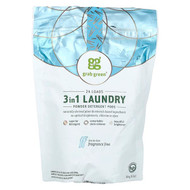 <img alt="Grab Green, 3-in-1 Laundry Powder Detergent Pods, Fragrance Free, 24 Loads, 13.5 oz (384 g)" title="Grab Green, 3-in-1 Laundry Powder Detergent Pods, Fragrance Free, 24 Loads, 13.5 oz (384 g),899696002012"