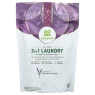 <img alt="Grab Green, 3 in 1 Laundry Powder Detergent Pods, Lavender with Vanilla, 24 Loads, 13.5 oz (384 g)" title="Grab Green, 3 in 1 Laundry Powder Detergent Pods, Lavender with Vanilla, 24 Loads, 13.5 oz (384 g),899696002203"