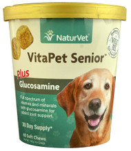 NaturVet VitaPet Senior Plus Glucosamine -- 60 Soft Chews