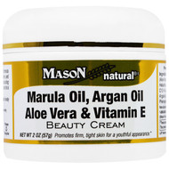 Mason Natural, Marula Oil, Argan Oil Aloe Vera & Vitamin E Beauty Cream, 2 oz (57 g)
