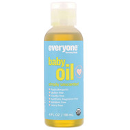 Everyone, Organic Baby Oil, Simply Unscented, 4 fl oz (118 ml)