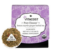 Vitaco Organic Pure Cleanse Herbal Tea  Lemon Myrtle Ginger - 16 Sachets