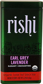 3 PACK of Rishi Tea Organic Loose Leaf Black Tea Earl Grey Lavender -- 2.29 oz