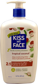 Kiss My Face, Body Lotion, Vegan, Tropical Coconut, 16 fl oz (473 ml)