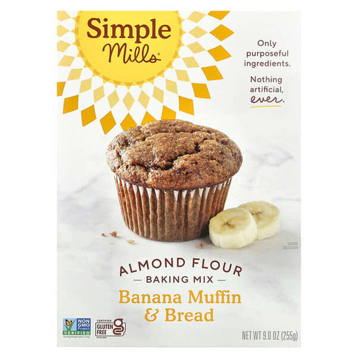 <img alt="Simple Mills, Almond Flour Baking Mix, Banana Muffin & Bread, 9 oz (255 g)" title="Simple Mills, Almond Flour Baking Mix, Banana Muffin & Bread, 9 oz (255 g),856069005001"