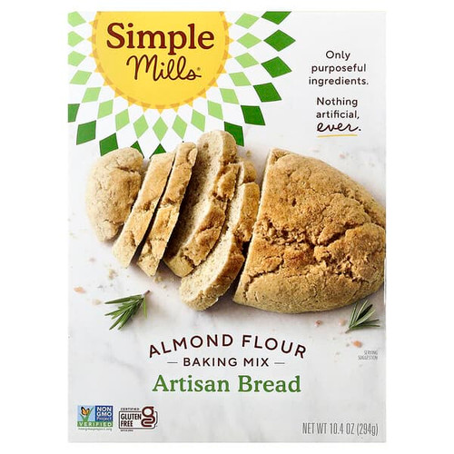 <img alt="Simple Mills, Almond Flour Baking Mix, Artisan Bread, 10.4 oz (294 g)" title="Simple Mills, Almond Flour Baking Mix, Artisan Bread, 10.4 oz (294 g),856069005032"