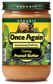 Once Again, Organic Peanut Butter Creamy No Salt - 16 oz
