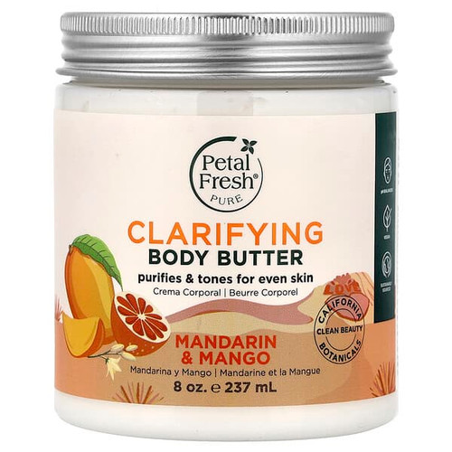 <img alt="Petal Fresh, Clarifying Body Butter, Mandarin & Mango, 8 oz (237 ml)" title="Petal Fresh, Clarifying Body Butter, Mandarin & Mango, 8 oz (237 ml),713708421014"