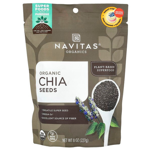 <img alt="Navitas Organics, Organic Chia Seeds, 8 oz (227 g)" title="Navitas Organics, Organic Chia Seeds, 8 oz (227 g),858847000284"