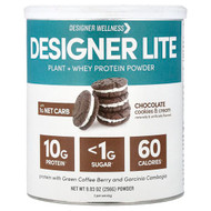 <img alt="Designer Wellness, Designer Lite, Plant + Whey Protein Powder, Chocolate Cookies & Cream , 9.03 oz (256 g)" title="Designer Wellness, Designer Lite, Plant + Whey Protein Powder, Chocolate Cookies & Cream , 9.03 oz (256 g),844334010232"
