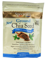 3 PACK of Spectrum Essentials Ground Chia Seed OMEGA-3 & FIBER -- 10 oz