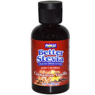 Now Foods, Better Stevia, Zero-Calorie Liquid Sweetener, Cinnamon Vanilla, 2 fl oz (60 ml)