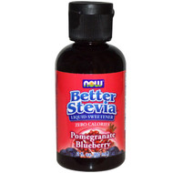 Now Foods, Better Stevia, Zero-Calorie Liquid Sweetener, Pomegranate Blueberry, 2 fl oz (59 ml)