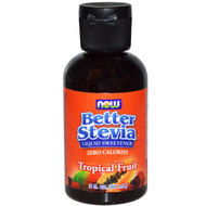 Now Foods, Better Stevia, Zero-Calorie Liquid Sweetener, Tropical Fruit, 2 fl oz (60 ml)