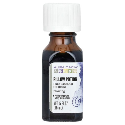 <img alt="Aura Cacia, Pure Essential Oil Blend, Pillow Potion, 0.5 fl oz (15 ml)" title="Aura Cacia, Pure Essential Oil Blend, Pillow Potion, 0.5 fl oz (15 ml),051381881177"