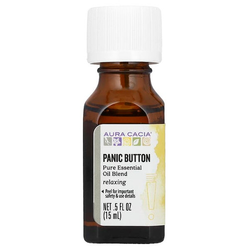 <img alt="Aura Cacia, Pure Essential Oil Blend, Panic Button, 0.5 fl oz (15 ml)" title="Aura Cacia, Pure Essential Oil Blend, Panic Button, 0.5 fl oz (15 ml),051381881115"