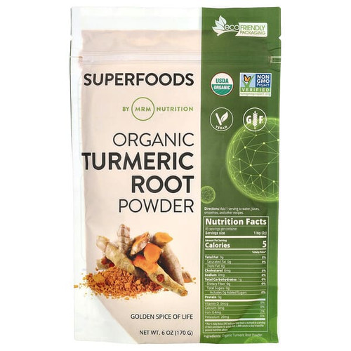 <img alt="MRM Nutrition, Organic Turmeric Root Powder, 6 oz (170 g)" title="MRM Nutrition, Organic Turmeric Root Powder, 6 oz (170 g),609492800053"