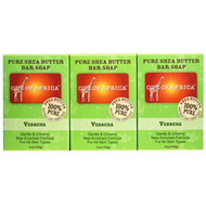 Out of Africa, Pure Shea Butter Bar Soap, Verbena, 3 Pack, 4 oz (120 g) Each