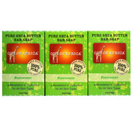 Out of Africa, Pure Shea Butter Bar Soap, Peppermint, 3 Pack, 4 oz (120 g) Each