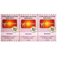 Out of Africa, Pure Shea Butter Bar Soap, Lavender, 3 Pack, 4 oz (120 g) Each