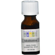 Aura Cacia, 100% Pure Essential Oils, Meditation, 0.5 fl oz (15 ml)