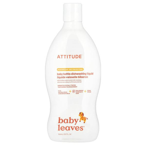 <img alt="ATTITUDE, Baby Leaves,  Baby Bottle Dishwashing Liquid, Pear Nectar, 23.7 fl oz (700 ml)" title="ATTITUDE, Baby Leaves,  Baby Bottle Dishwashing Liquid, Pear Nectar, 23.7 fl oz (700 ml),626232131789"