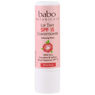 3 PACK of Babo Botanicals Lip Tint SPF 15 Wild Rose -- 0.15 oz