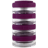 GoStak, Portable Stackable Containers, Plum, 4 Pack, 40 cc Each